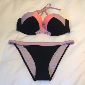Victoria’s Secret top (34D) and bottoms (medium)